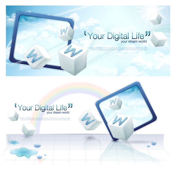 Your digital life vector material