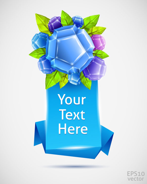 立体折叠式装饰图形矢量素材-3