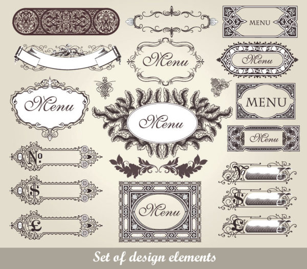 European classic pattern lace 02 - vector material