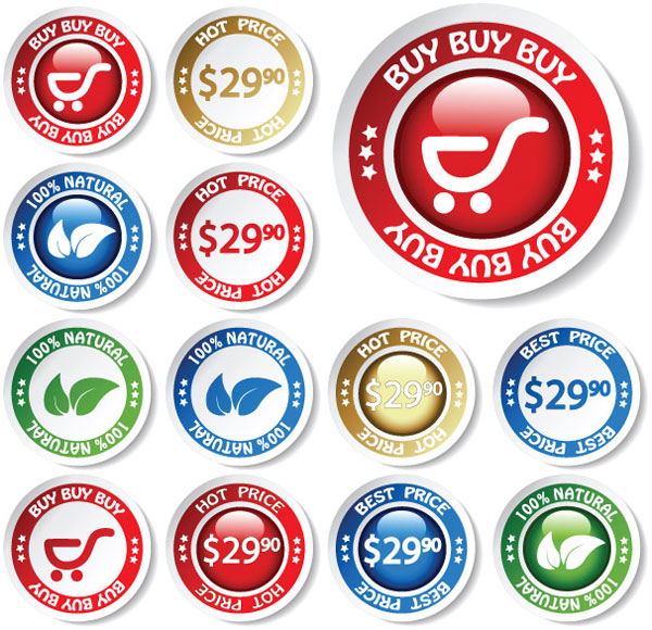 广告标签01&mdash;&mdash;矢量素材