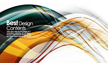 炫彩动感条纹背景矢量素材-5