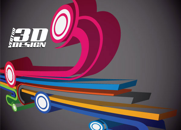 动感立体元素01——矢量素材