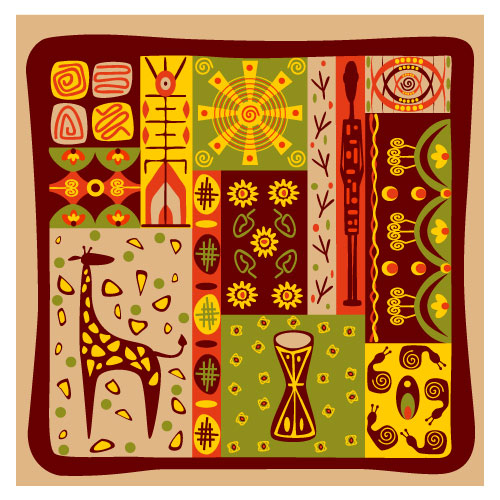The classical tribal totem vector material -3