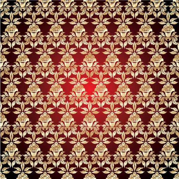 金色花纹底纹02&mdash;&mdash;矢量素材