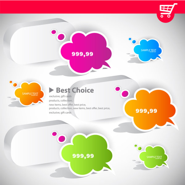 立体标签01&mdash;&mdash;矢量素材