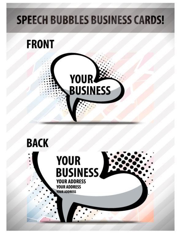 语音泡沫名片01——矢量素材