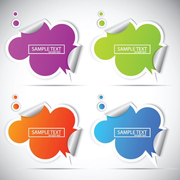 七彩泡泡卷纸05&mdash;&mdash;矢量素材