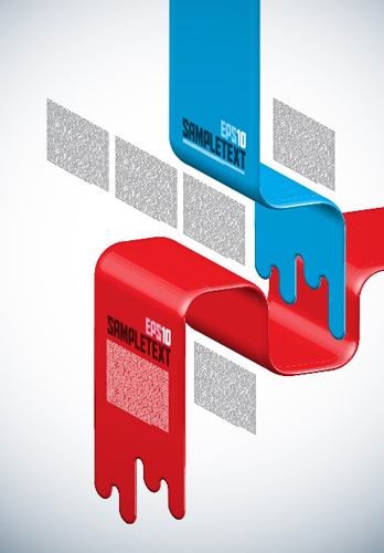 涂料艺术设计造型矢量素材-3