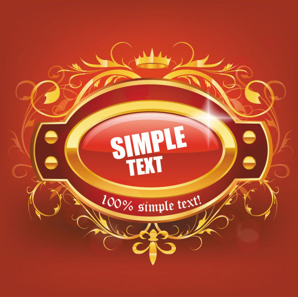 精美红色标签01&mdash;&mdash;矢量素材