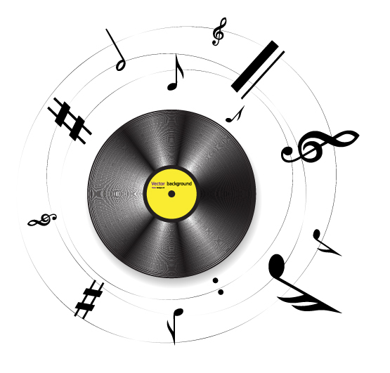 音乐主题艺术设计矢量素材-2