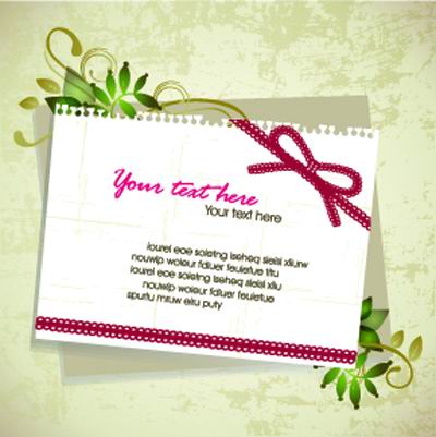 雅致元素拼贴设计卡片矢量素材-4