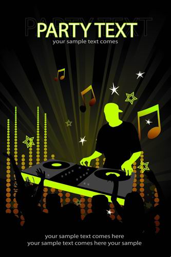 炫酷音乐主题矢量素材-2