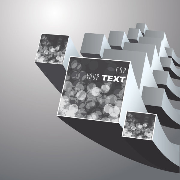 Gorgeous three-dimensional background 04 - vector material