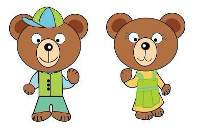 Cute cartoon bear Vector