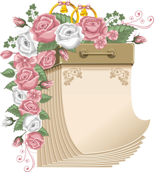 Beautifully calendar template 03 - vector material