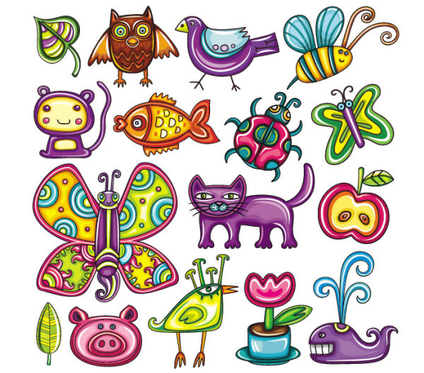 Cartoon Illustration 6 - vector material