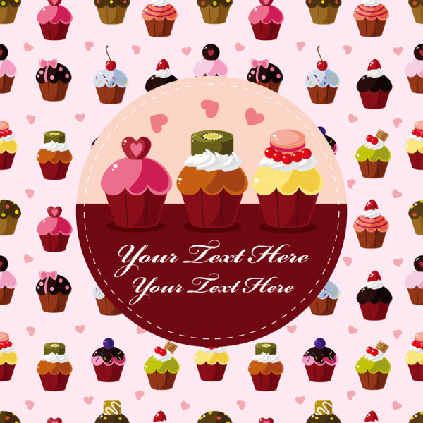 Cartoon egg tarts - vector material