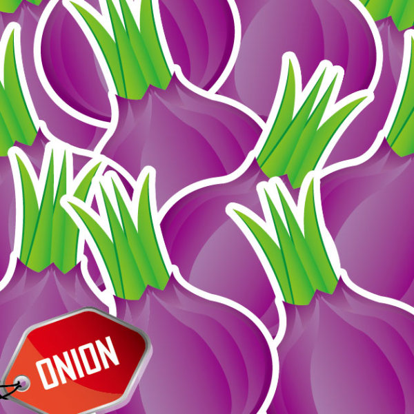 卡Cartoon vegetables background 04 - vector material