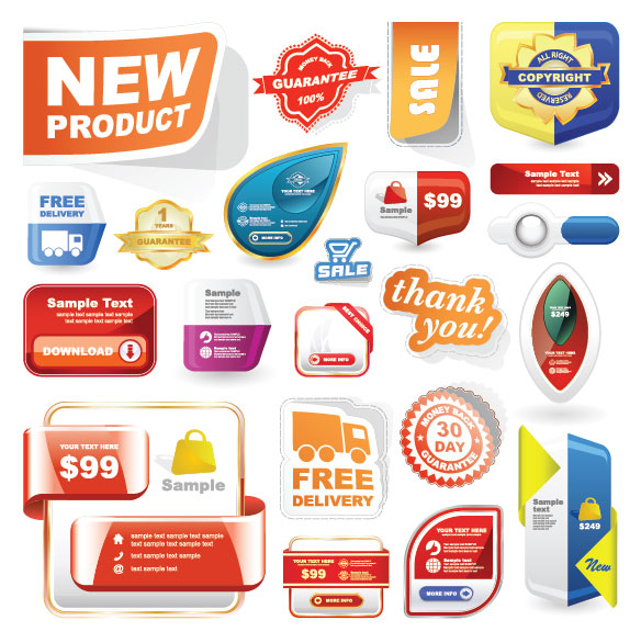 Fashion design corners 01 - vector material