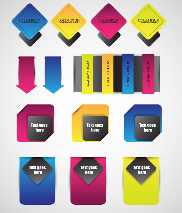 Web Design corners 01 - vector material