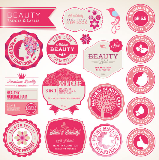 Beautifully stickers 02 - vector material