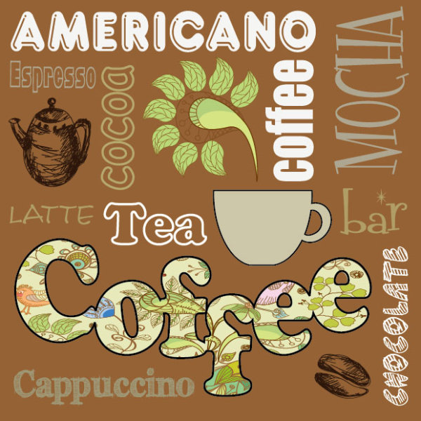 Creative Coffee illustrator 04 - vector material