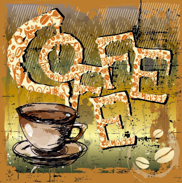 Creative Coffee illustrator 05 - vector material