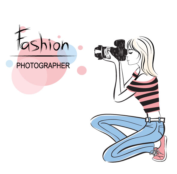 Beauty fashion illustrator 01 - vector material