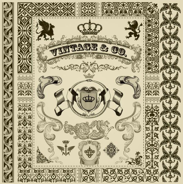 Classic retro pattern 04 - vector material