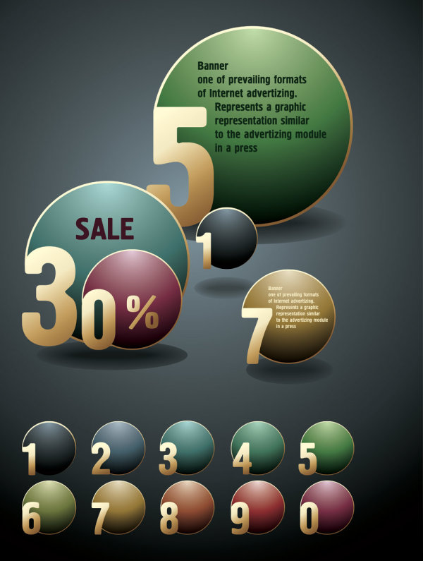 Creative Label Design 01 - vector material