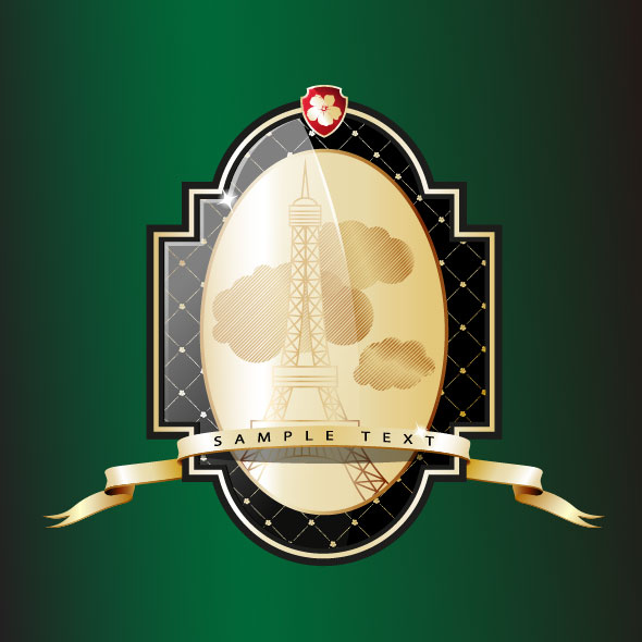 Classic European labels 03 - vector material