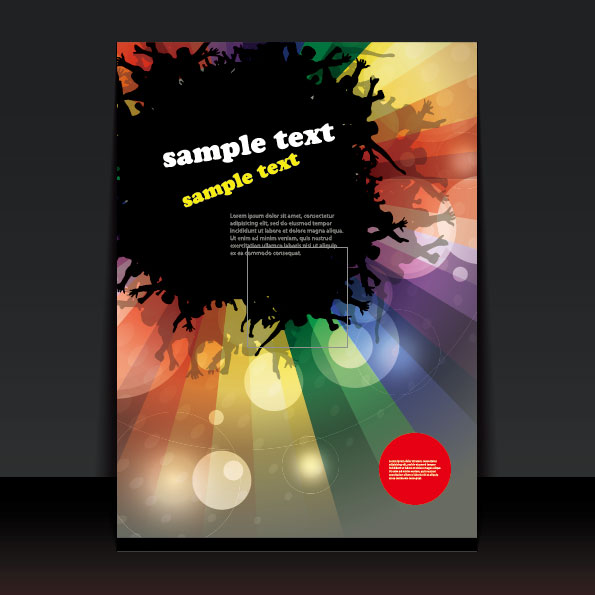 Beautifully cover template 04 - vector material