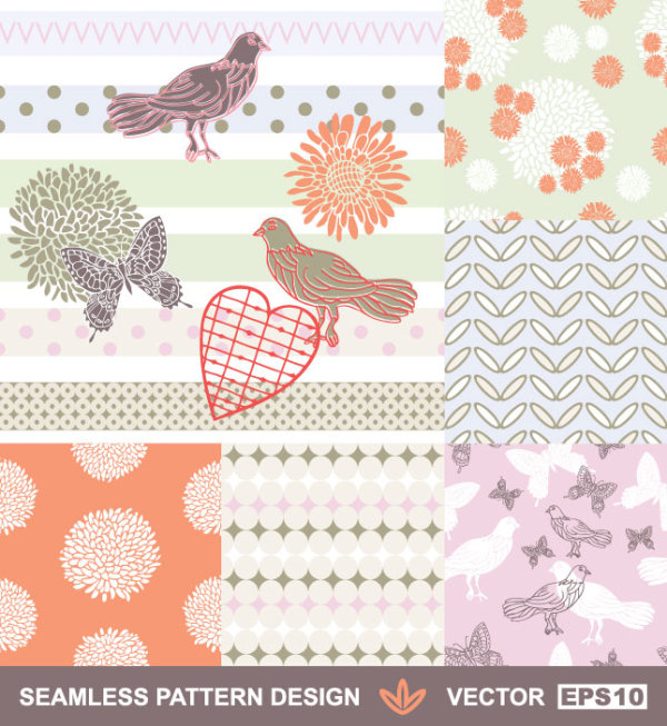 Hand-painted background pattern 01 - vector material