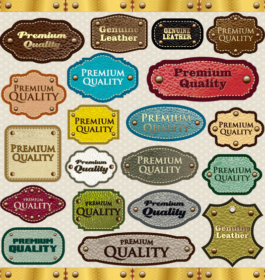 Classics label stickers 02 - vector material