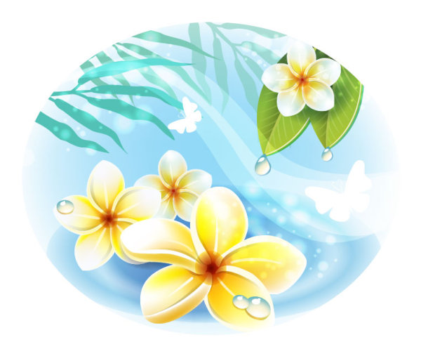 Beautiful flowers 01 - vector material