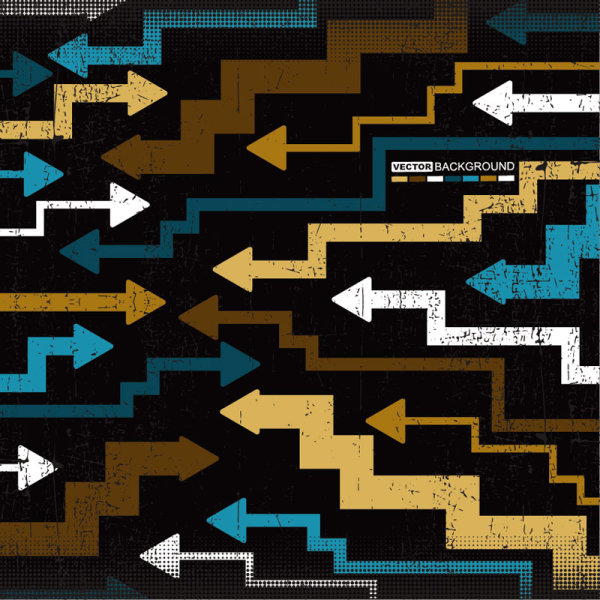 The trend of colored arrows 11 - vector material