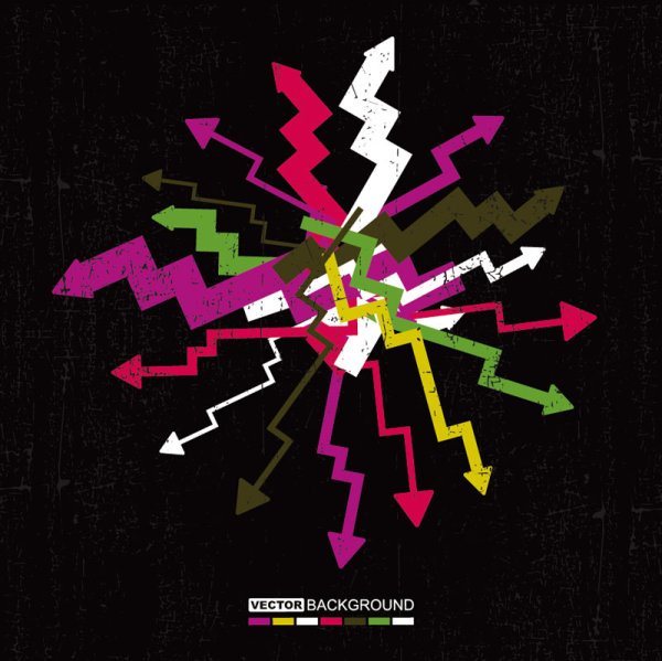 The trend of colored arrows 13 - vector material