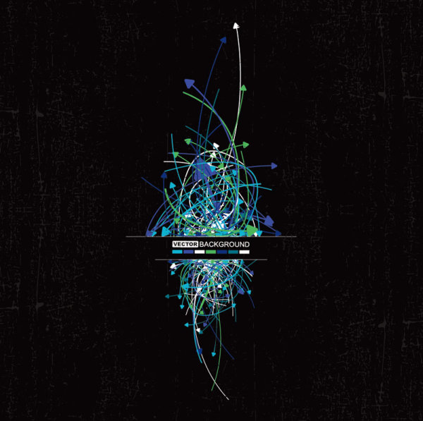 The trend of colored arrows 19 - vector material