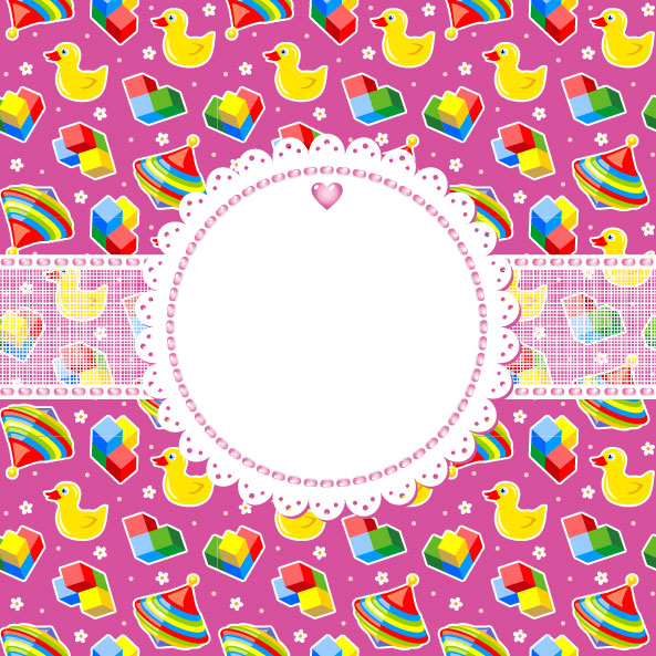 Cute cartoon background 05 - vector material