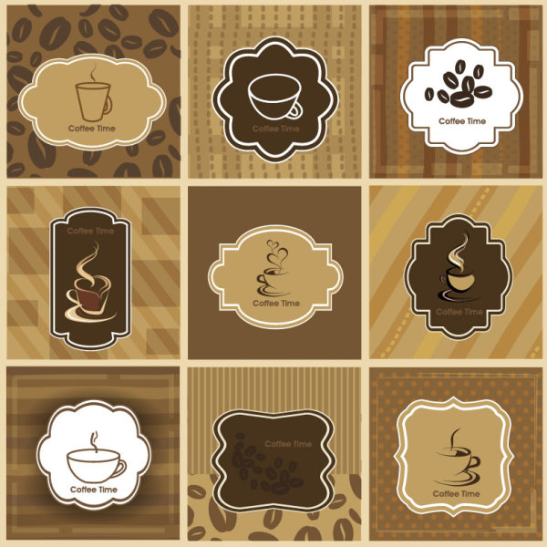 Classic coffee card 01 - vector material