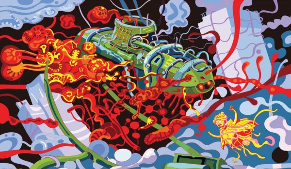 Science fiction submarine abstract vector material