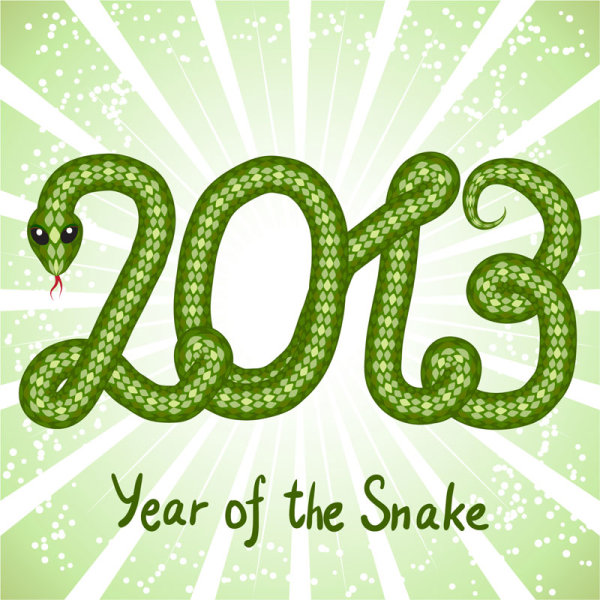2013 Year of the Snake creative graphics 04 - vector material