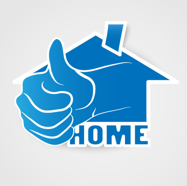 Blue graphic sticker 01 - vector material