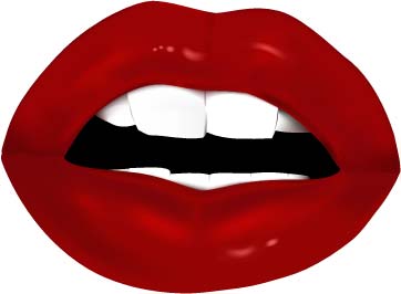 Red lips vector material