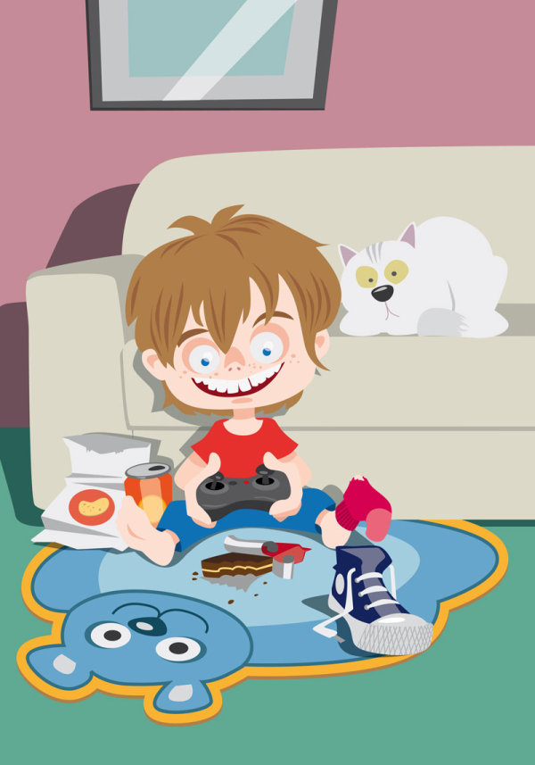 Cartoon children - vector material