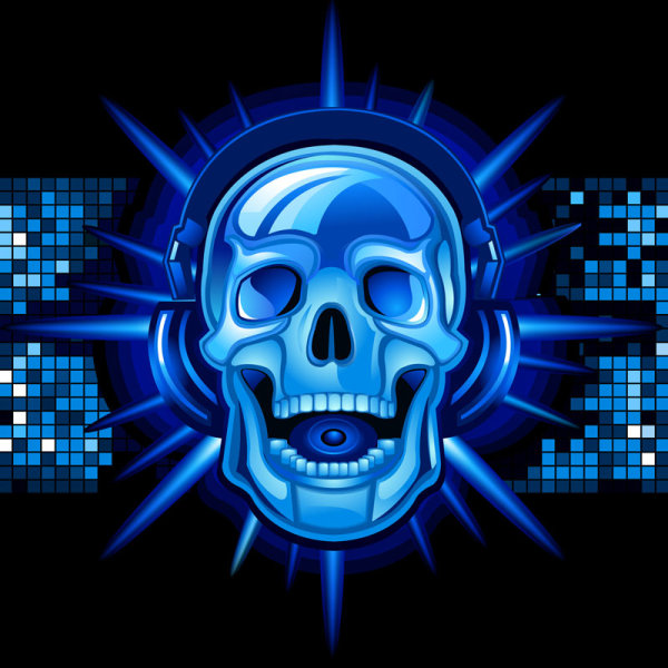 Music Skull - vector material