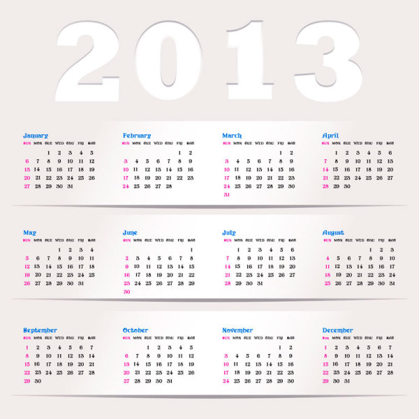2013 Creative Calendar Meeting 13 - vector material