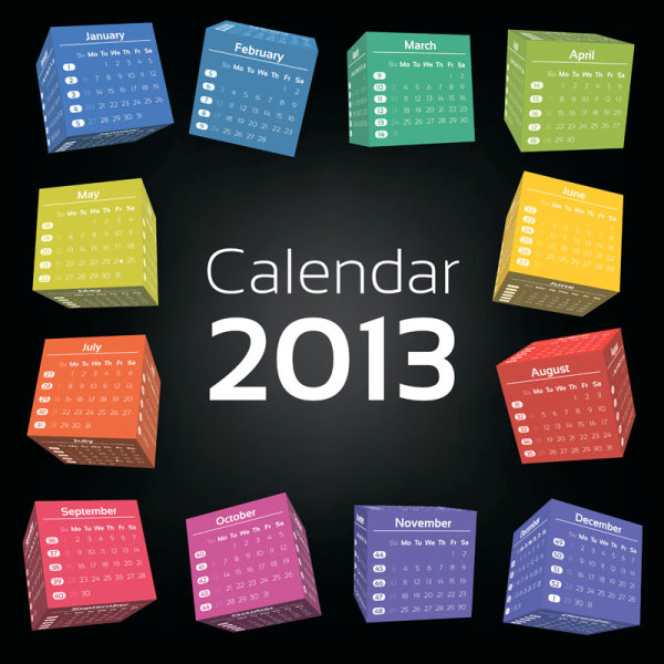 2013 Creative Calendar Meeting 16 - vector material