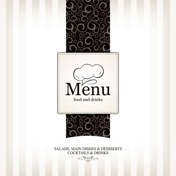 Continental menu template 03 - vector material