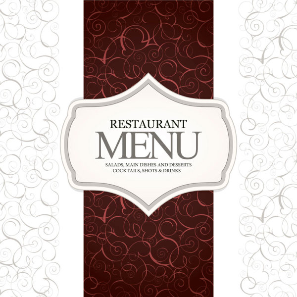 Continental menu template 07 - vector material